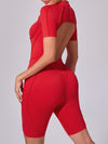 ZASUWA Female Sexy Backless Zipper Scrunch Bum Jumpsuit