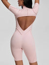 ZASUWA Female Sexy Backless Zipper Scrunch Bum Jumpsuit