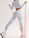 ZASUWA Female Stripes Deep V Back 3-Pieces Tracksuit