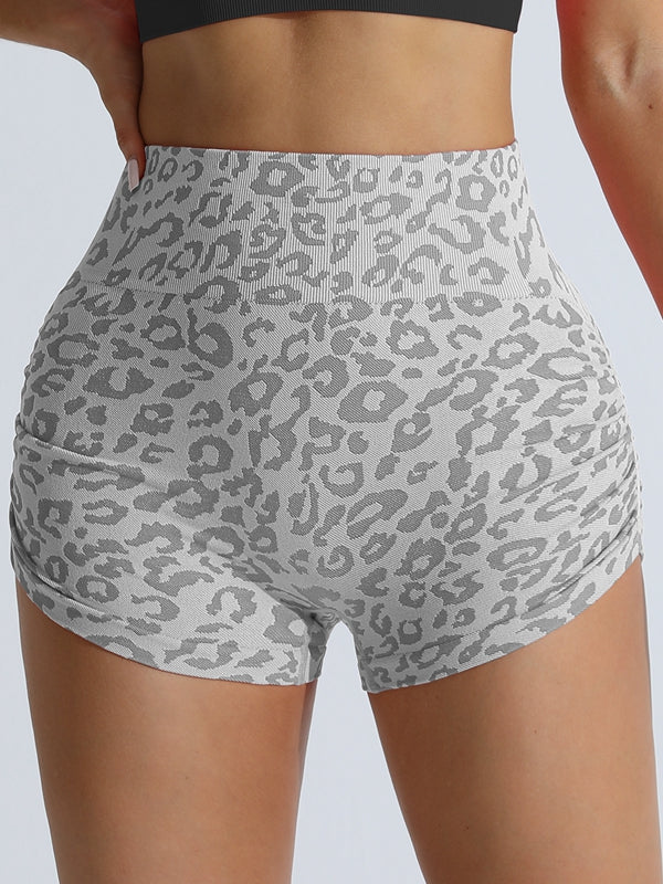Leopard Print Seamless Booty Shorts