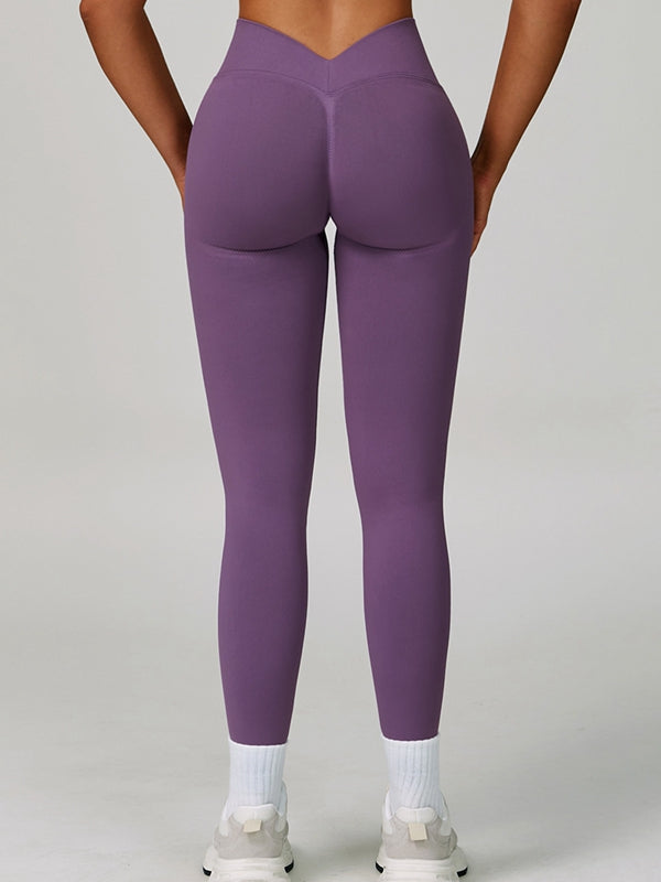 Deep V Back Seamless High-rise Short Tracksuit