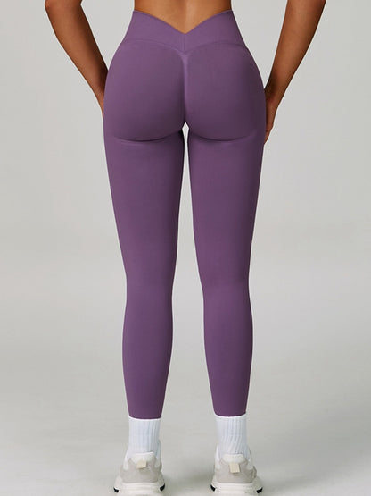 Deep V Back Seamless High-rise Short Tracksuit