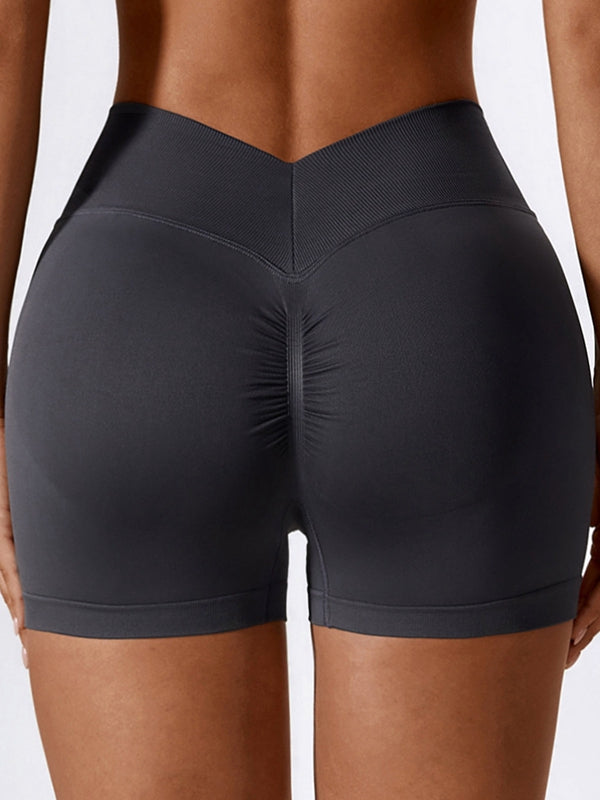 Sexy Deep V Back Scrunch Bum Shorts