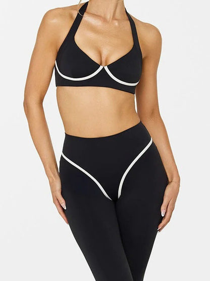 Stripes Push-Up High-rise Leggings