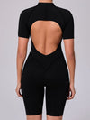 ZASUWA Female Sexy Backless Zipper Scrunch Bum Jumpsuit
