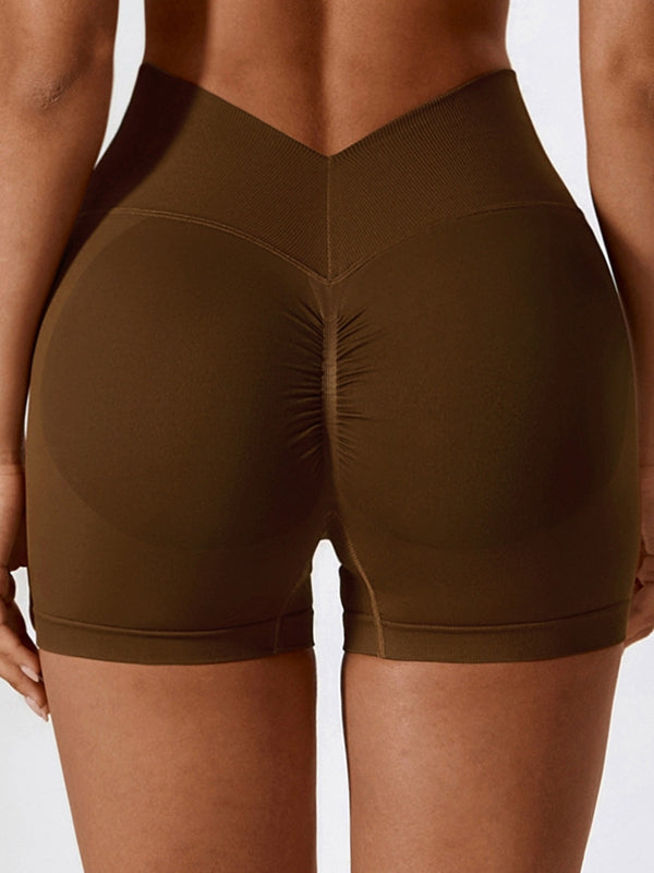 Sexy Deep V Back Scrunch Bum Shorts