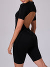 ZASUWA Female Sexy Backless Zipper Scrunch Bum Jumpsuit