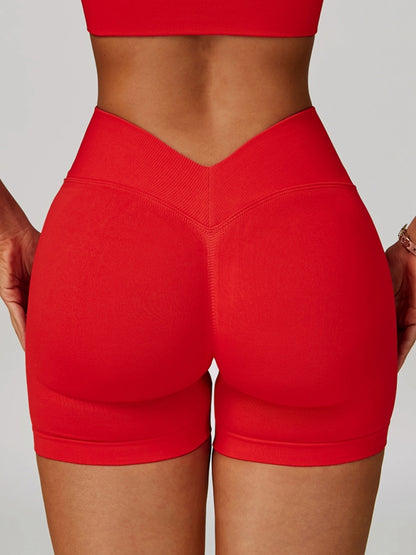 Deep V Back Seamless High-rise Short Tracksuit