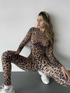 🖤ZASUWA Female Fashion Leopard Print Backless Jumpsuit