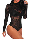 ZASUWA Female Sexy Mesh Bodysuit