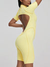 ZASUWA Female Sexy Backless Zipper Scrunch Bum Jumpsuit
