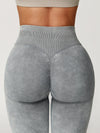 ZASUWA Female Denim Scrunch Bum High-rise Leggings