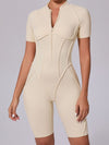 ZASUWA Female Sexy Backless Zipper Scrunch Bum Jumpsuit