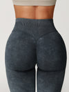 ZASUWA Female Denim Scrunch Bum High-rise Leggings
