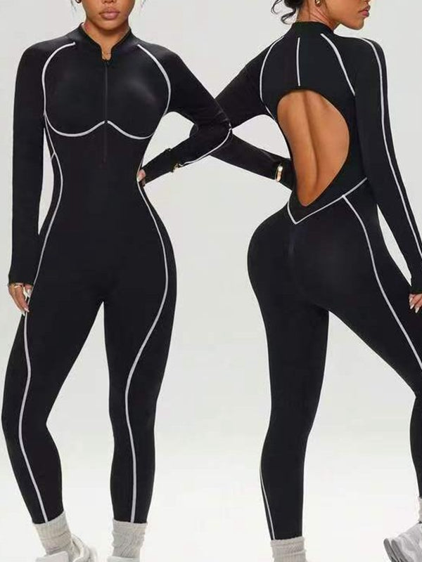 その他 SALSATION JUMP SUITS Backless Zipper Jumpsuit – ZASUWA SPORTSWEAR