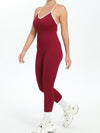 ZASUWA Female Contrast Color Cross Back Ribbed Jumpsuit