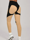 ZASUWA Female Contrast Color Push Up Yoga Leggings