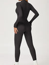 ZASUWA Female Sexy Zipper Corset Fleece Jumpsuit