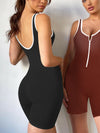 ZASUWA Female Ribbed Zipper Romper
