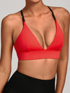 ZASUWA Female Contrast Color Cross Back Sports Bras