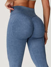 ZASUWA Female Denim Scrunch Bum High-rise Leggings