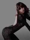 🖤ZASUWA Female Leopard Print Backless Jumpsuit