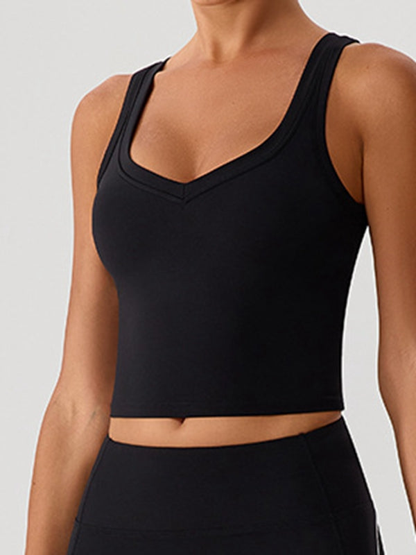 Big Heart Shape Cross Back Sports Bras