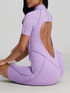 ZASUWA Female Sexy Backless Zipper Scrunch Bum Romper