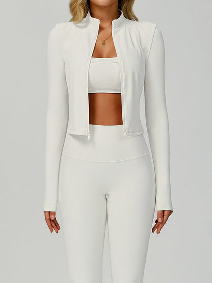 Ribbed 3-Pieces Short Traksuit
