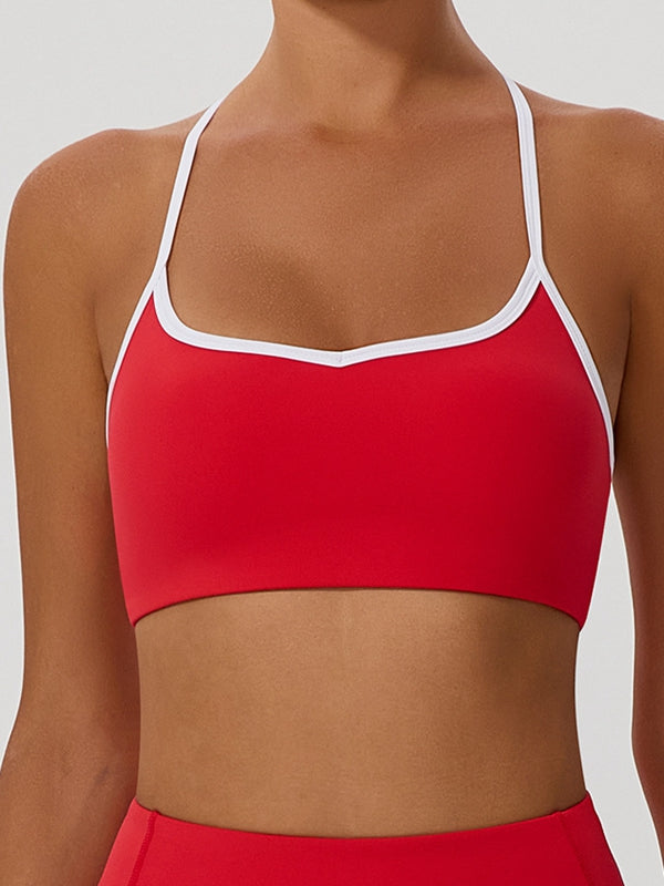 Big Heart Shape Cross Back Sports Bras