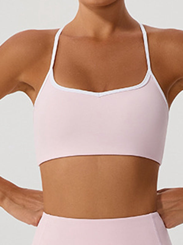 Big Heart Shape Cross Back Sports Bras