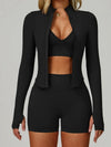 Deep V Back Seamless High-rise Short Tracksuit