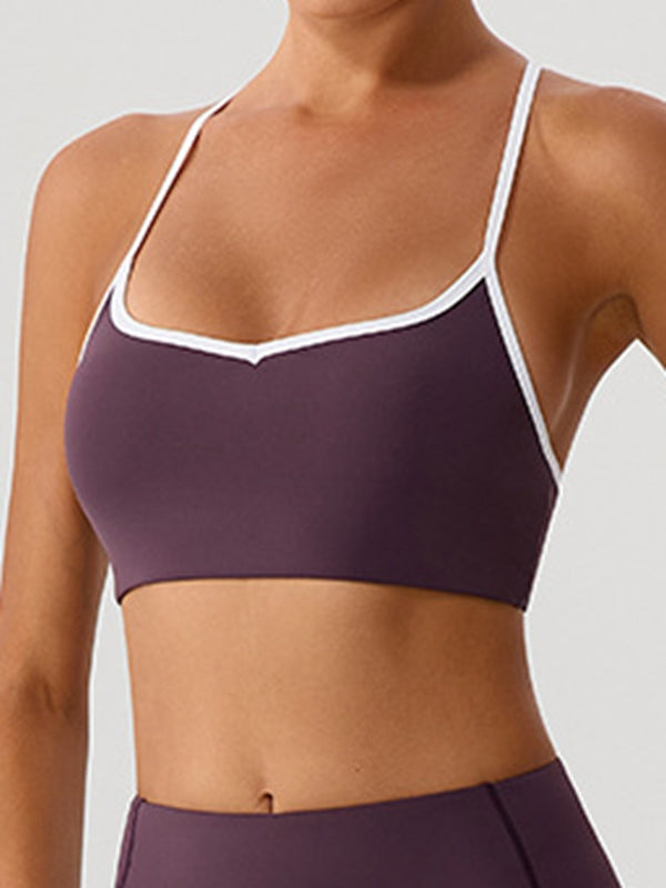 Big Heart Shape Cross Back Sports Bras