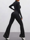 ZASUWA Female Sexy Zipper Flare Jumpsuit