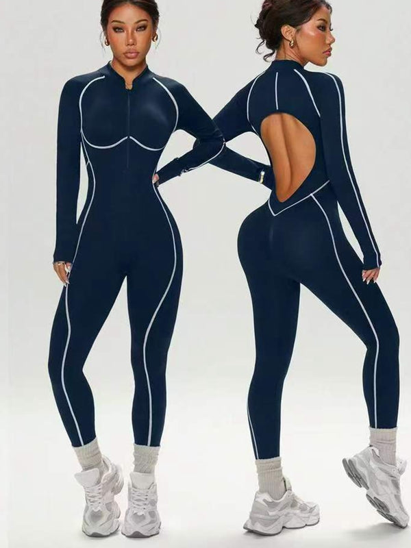 その他 SALSATION JUMP SUITS Backless Zipper Jumpsuit – ZASUWA SPORTSWEAR