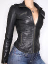 ZASUWA Female Faux Leather Zipper Jacket