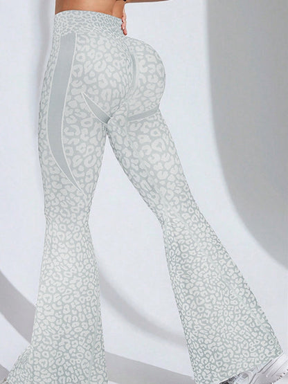 Leopard Print Flare Leggings