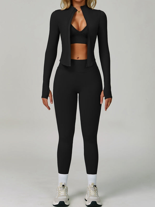 Deep V Back Seamless High-rise Short Tracksuit