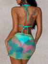 ZASUWA Female Sexy Ombre Fishnet 3-pieces Beach Bikini Set