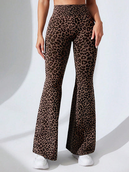 Leopard Print Flare Leggings