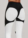 ZASUWA Female Contrast Color Push Up Yoga Leggings