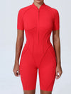 ZASUWA Female Sexy Zipper Booty Romper