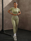 ZASUWA Female Ribbed Scrunch Bum High-waisted Tracksuit