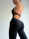 ZASUWA Female Backless Halter Scrunch Bum Jumpsuit