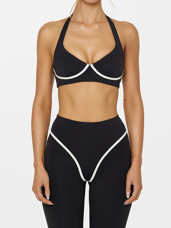 Stripes Push-Up High-rise Leggings