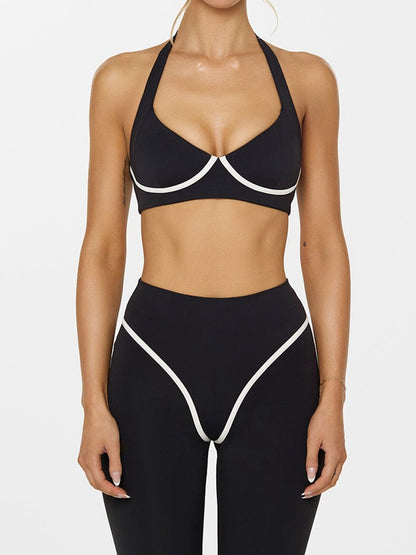 Stripes Push-Up High-rise Leggings
