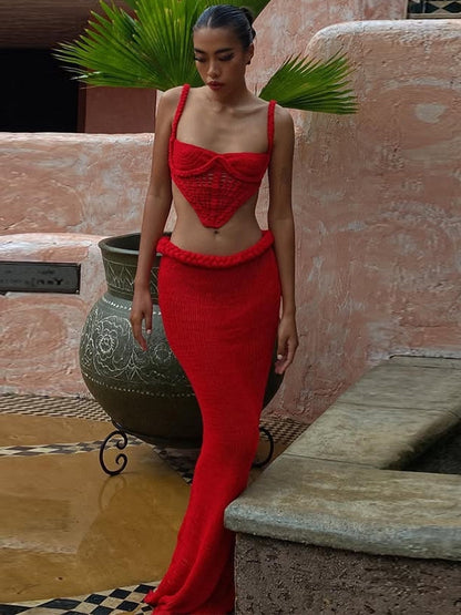 Sexy Fishnet 2-Pieces Cover-up Without Bikini