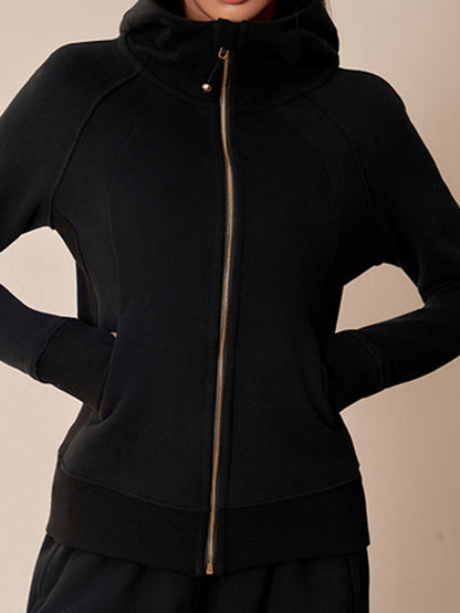 Pocket Zipper With Hat Jacket