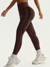 ZASUWA Female Leopard Print Backless Deep V Back Leggings