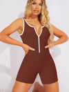 ZASUWA Female Ribbed Zipper Romper